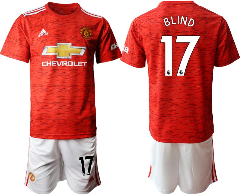 Men 2020-2021 club Manchester United home #17 red Soccer Jerseys
